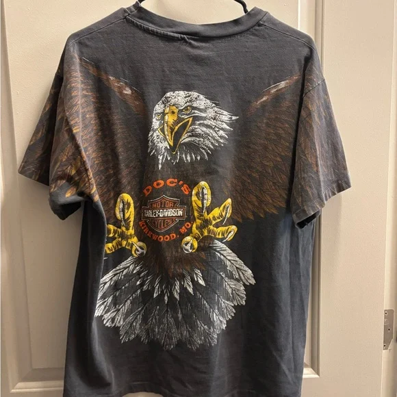 Harley-Davidson Vintage Charcoal Eagle Graphic Tee - Picture 2 of 2